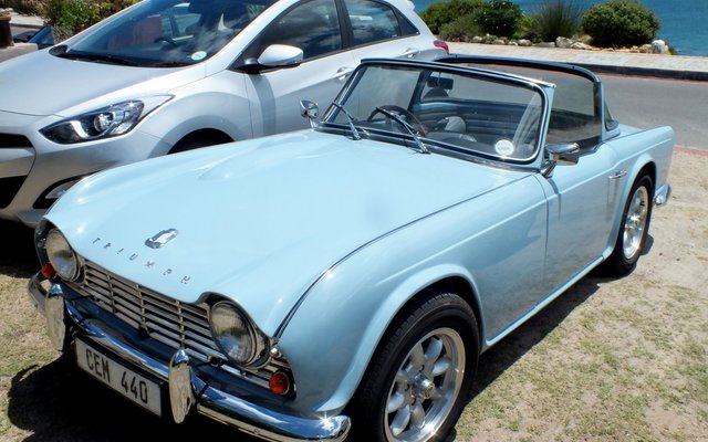 Onder die groep voertuie was daar ook ‘n Truimph TR4 vanuit die 1970’s